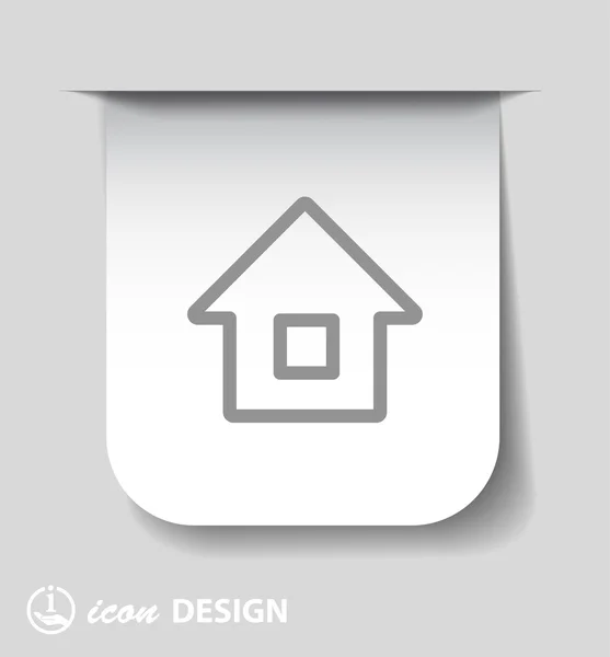 Pittogramma dell'icona di casa — Vettoriale Stock