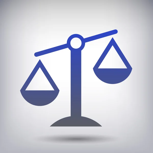 Pictograph of justice scales icon — Stock Vector