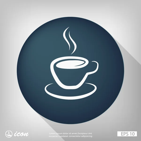 Pictografía del icono de la taza — Vector de stock