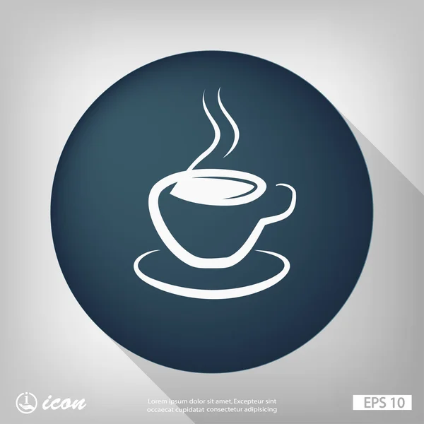 Pictografía del icono de la taza — Vector de stock