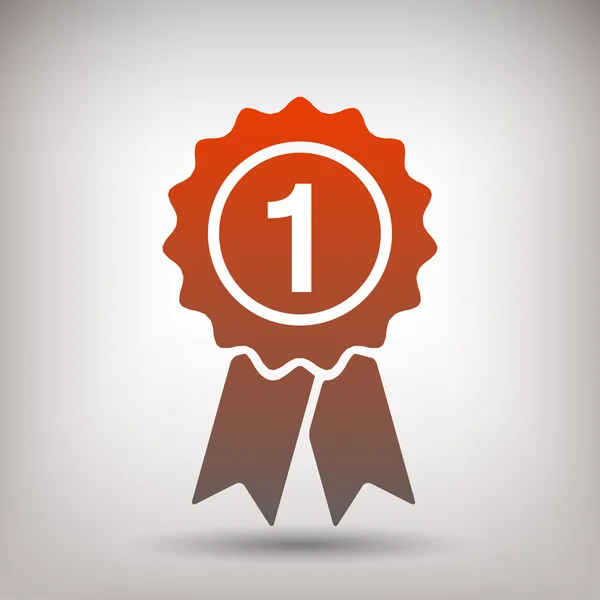 Pictograph of award badge — Stock Vector