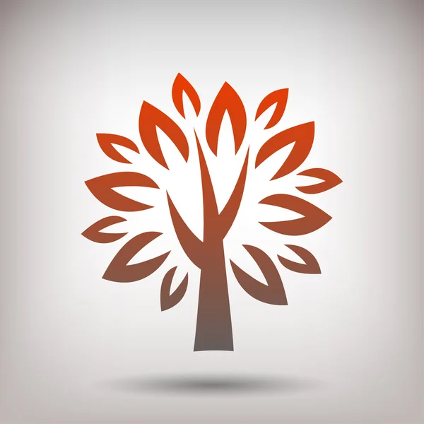 Pictografía del icono del árbol — Vector de stock