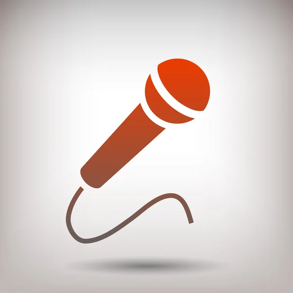 Icône de microphone signe — Image vectorielle