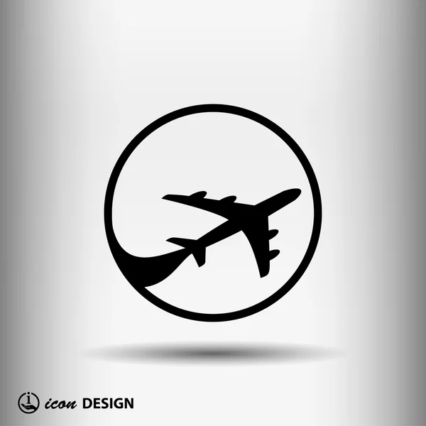 Pittogramma dell'icona dell'aereo — Vettoriale Stock