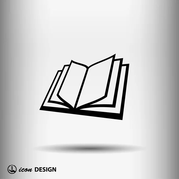 Pictografía del icono del libro — Vector de stock