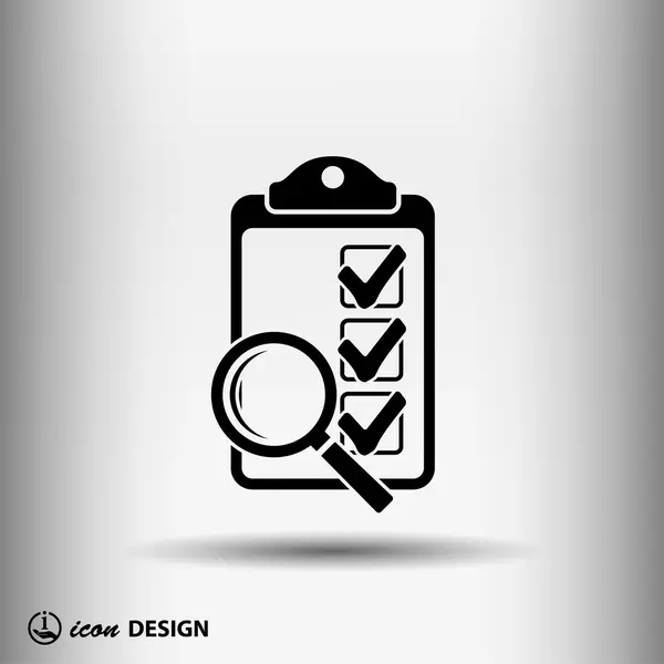 Pictograph of checklist icon — Stock Vector