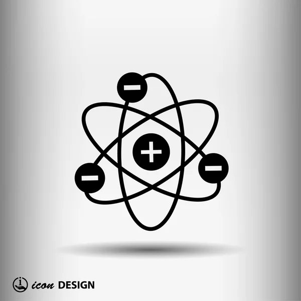 Pictograph of atom icon — Stock Vector