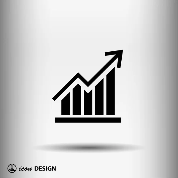 Pictograph av diagram ikon — Stock vektor