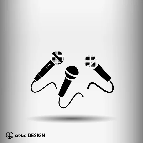 Icône de microphone signe — Image vectorielle