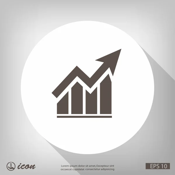 Pittogramma dell'icona del grafico — Vettoriale Stock