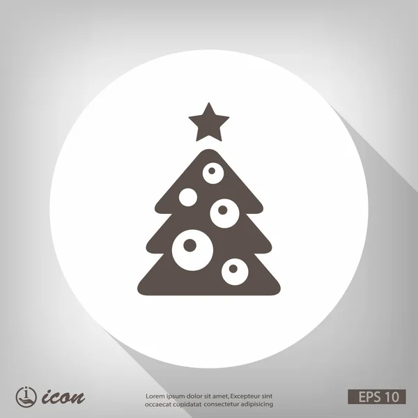 Pictograph van kerstboom — Stockvector