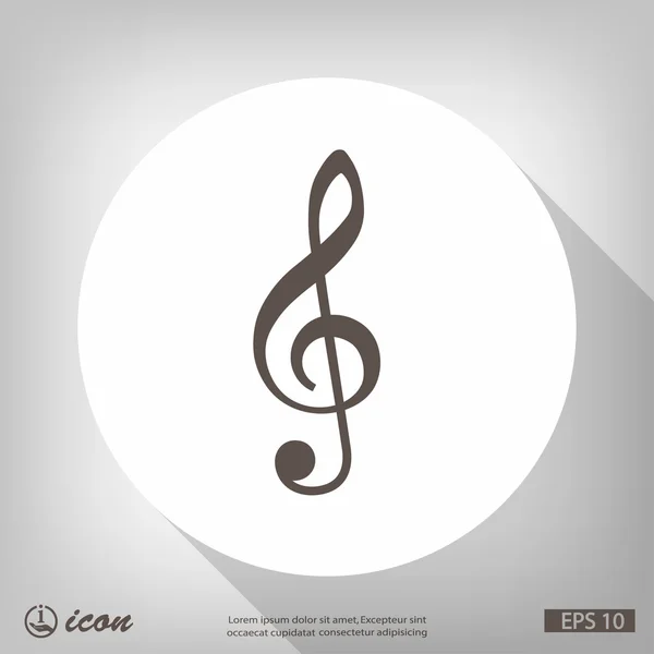 Pictografía de la clave musical — Vector de stock