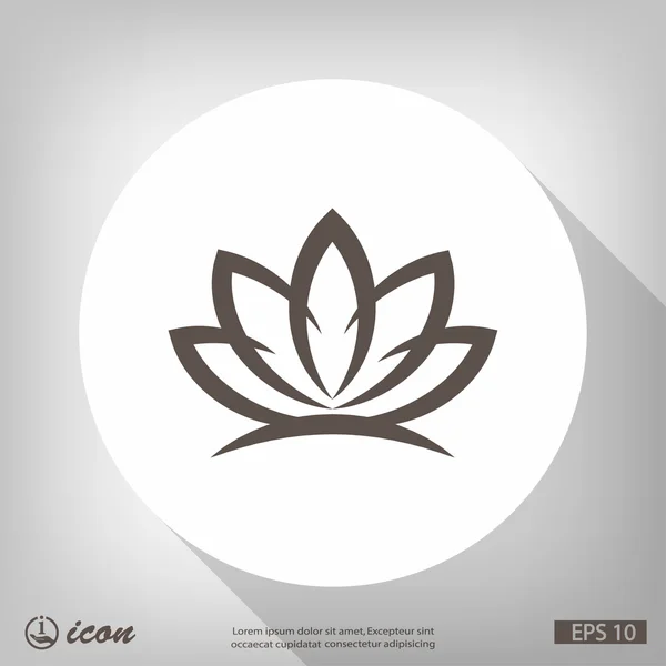 Pictograph of lotus icon — Stock Vector