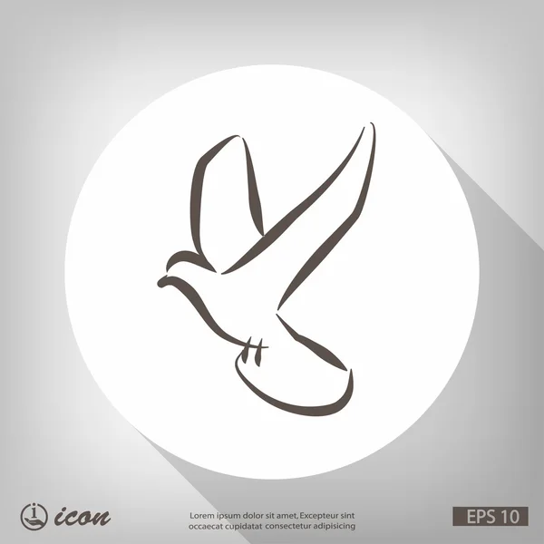 Piktogramm des Vogelsymbols — Stockvektor