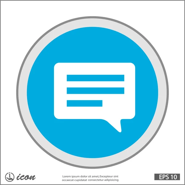 Pictograph of message or chat — Stock Vector