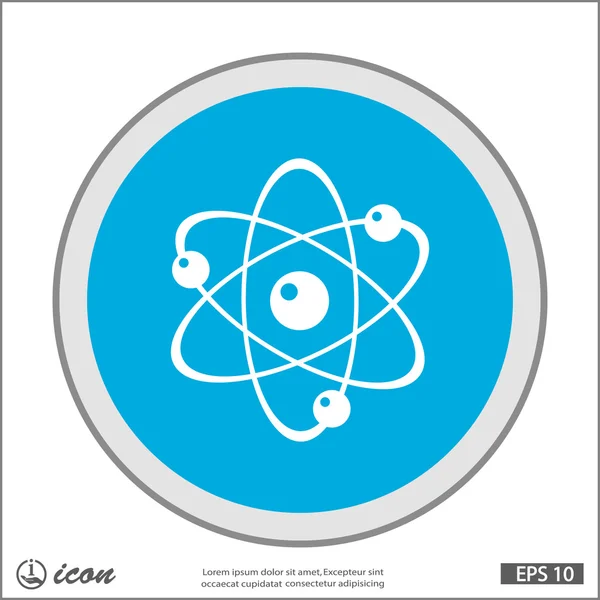 Pictograph of atom icon — Stock Vector