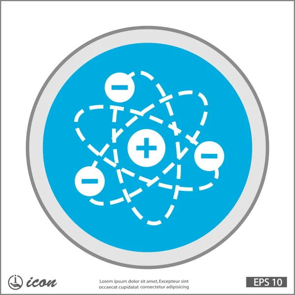Pictografía del icono del átomo — Archivo Imágenes Vectoriales