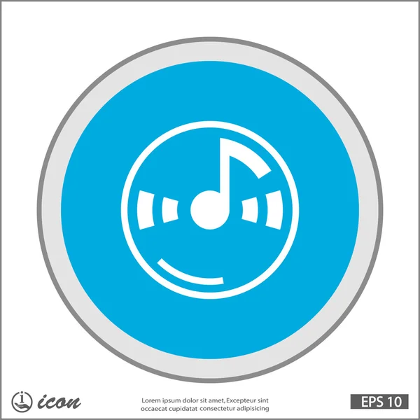 Pictograph of music note — Stock Vector