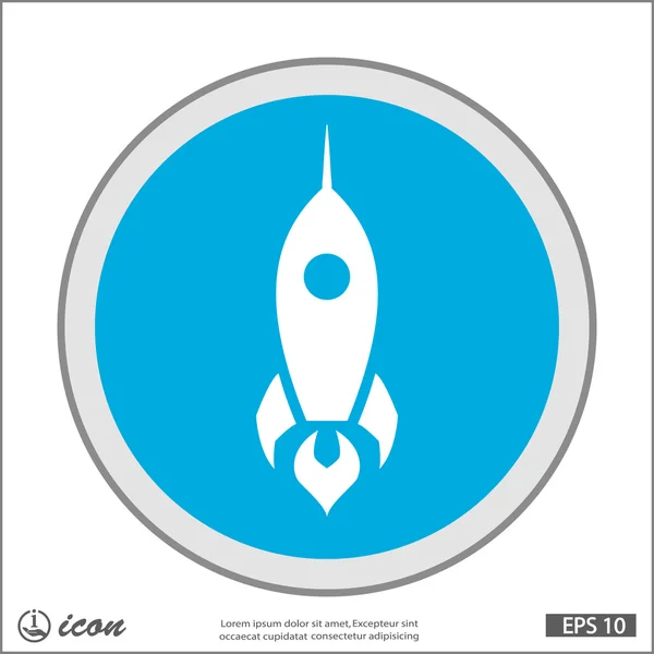 Rocket icon sign — Stock Vector