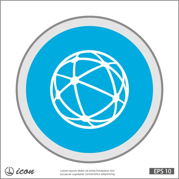 Pictografía del icono del globo — Archivo Imágenes Vectoriales