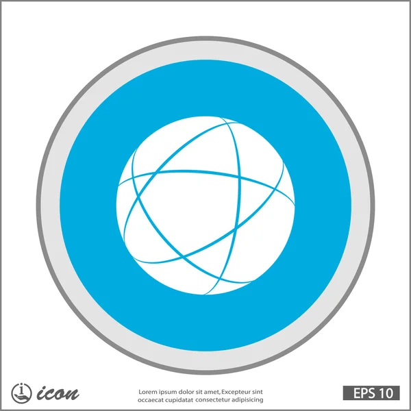 Pictogramme de l'icône du globe — Image vectorielle