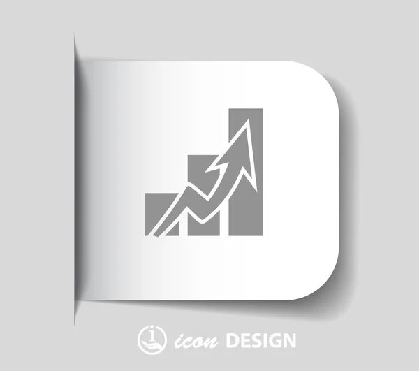 Pictografía del icono del gráfico — Vector de stock