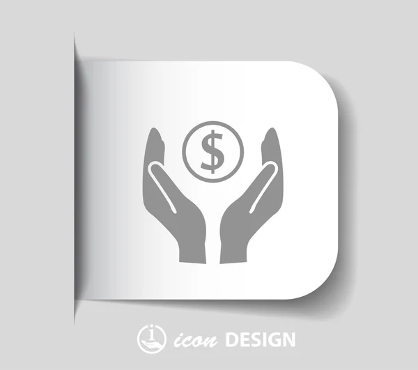 Pictograph of money icon — Stock Vector