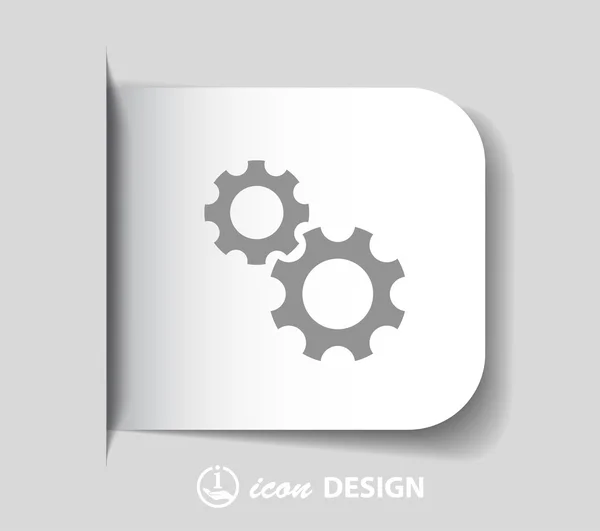 Pictogramme de l'icône d'engrenage — Image vectorielle