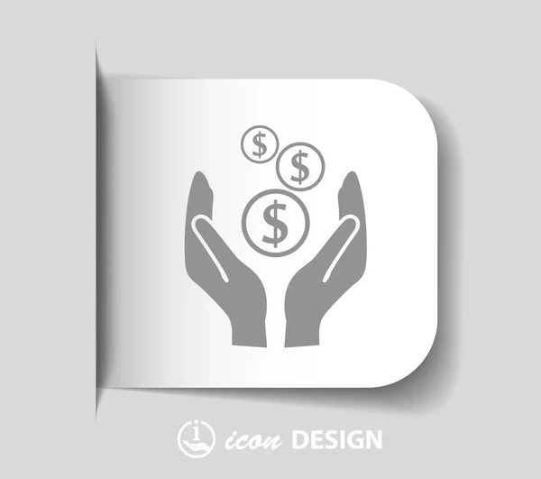 Pictograph of money icon — Stock Vector