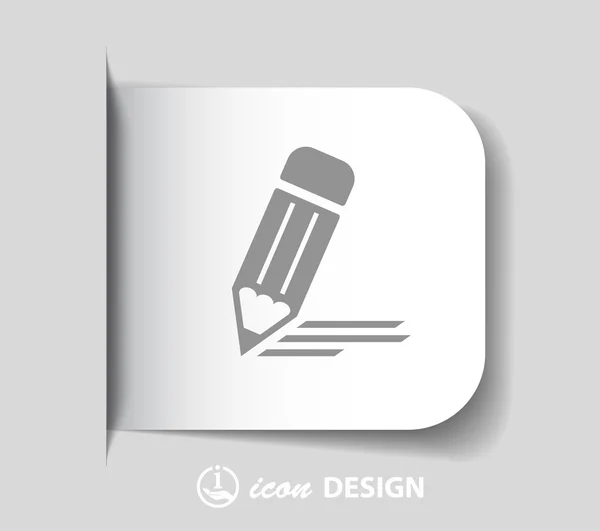 Ikona ikonu lístku s poznámkou — Stockový vektor