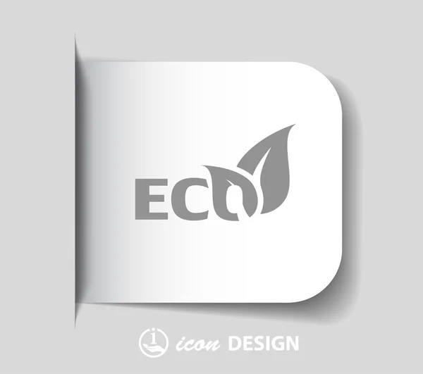 Pictograph of eco icon — Stock Vector