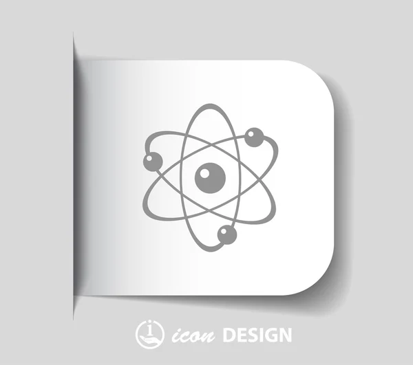 Pictograph of atom icon — Stock Vector