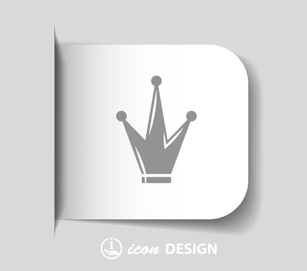 Pictografía del icono de la corona — Vector de stock