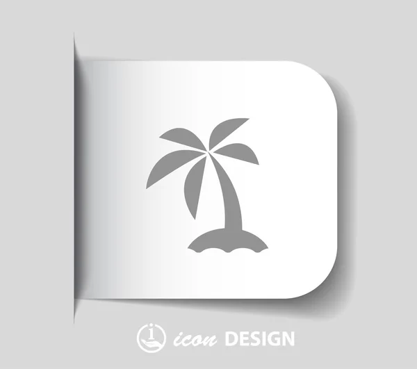 Pictograph of island icon — Stock Vector