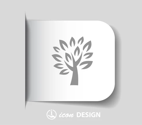 Pictograph of tree icon — Stock Vector