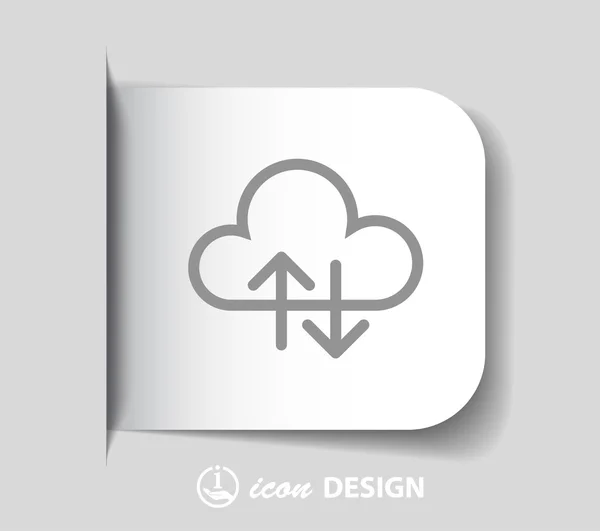 Pictograph van wolk pictogram — Stockvector