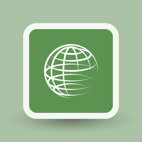 Pictograma do ícone do globo — Vetor de Stock