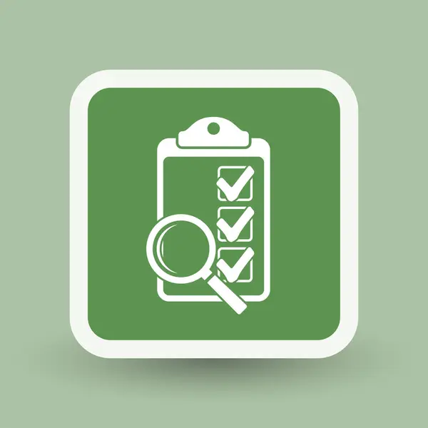 Pictograph of checklist icon — Stock Vector