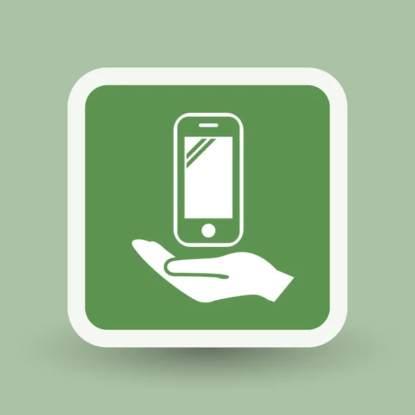 Ikona z mobilních v ruce — Stockový vektor