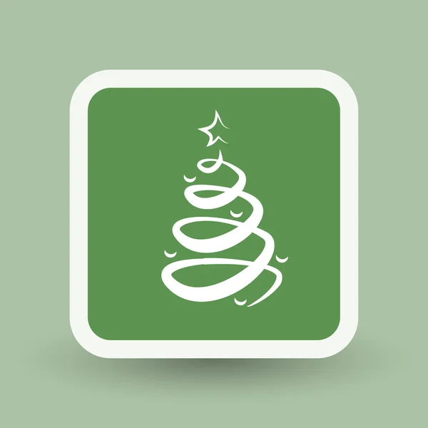 Pictograph van kerstboom — Stockvector