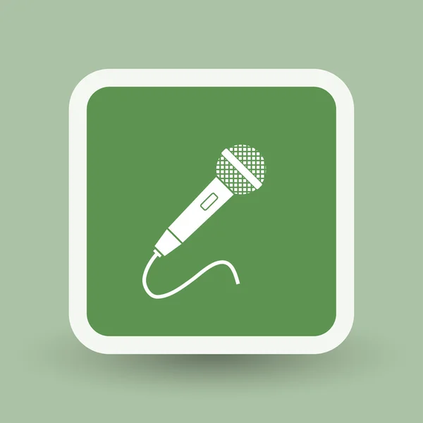 Icône de microphone signe — Image vectorielle