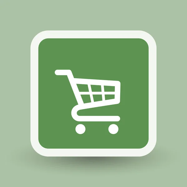 Pictograph shopping cart ikonen — Stock vektor