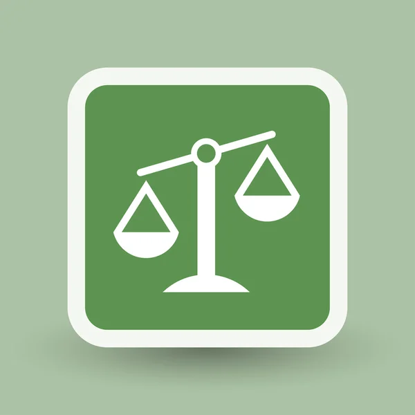 Pictograph of justice scales icon — Stock Vector