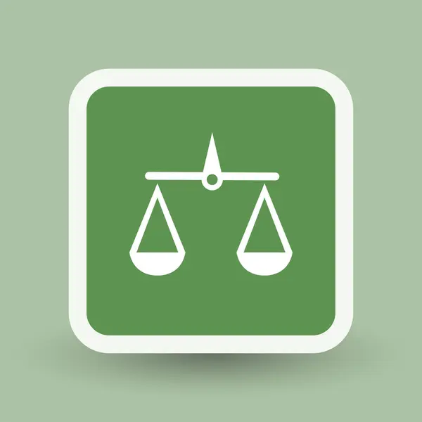 Pictograph of justice scales icon — Stock Vector