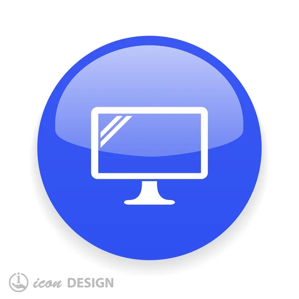 Pictograph van computerpictogram — Stockvector