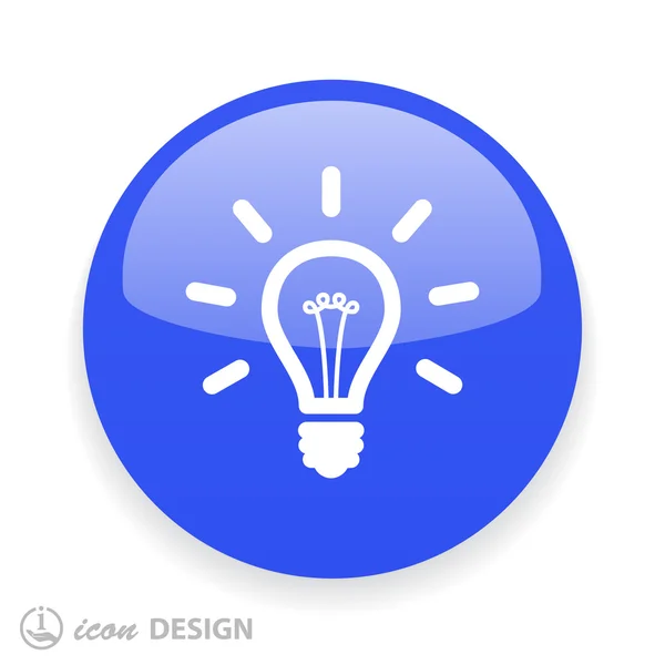 Pictograph of light bulb icon — Stock Vector