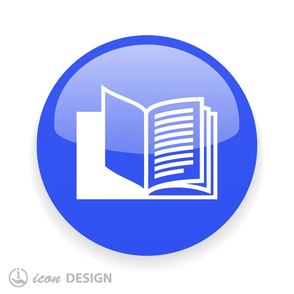 Pictograph of book icon — Stock Vector