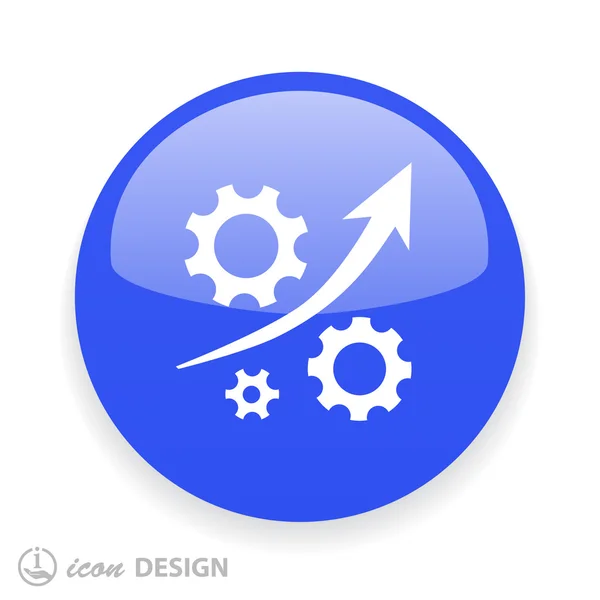 Pictograph of gear icon — Stock Vector