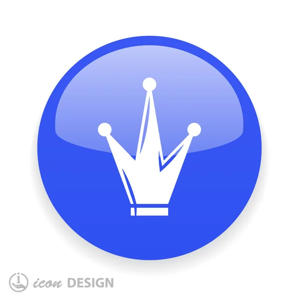 Pictografía del icono de la corona — Vector de stock