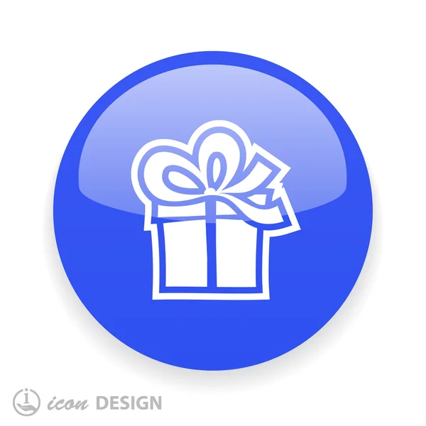 Pictograph of gift icon — Stock Vector